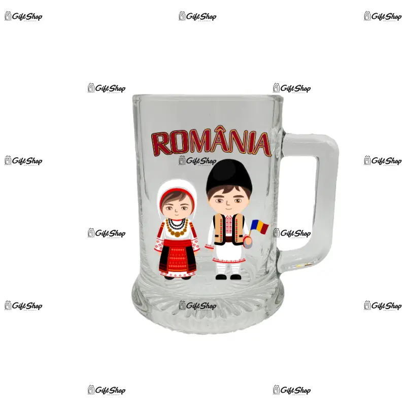 Port popular tarani romania, halba cu mesaj 2